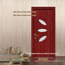 Porte en verre MDF placage PVC porte, peinture libre,